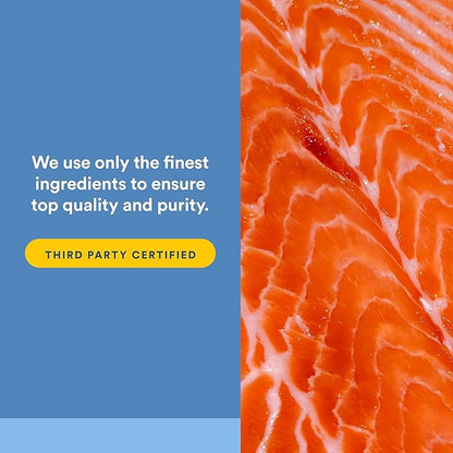 Natural Factors Wild Alaskan Salmon Oil Provides Omega-3, EPA, DHA & Vitamin D, Supports Brain & Heart Health, 180 Softgels