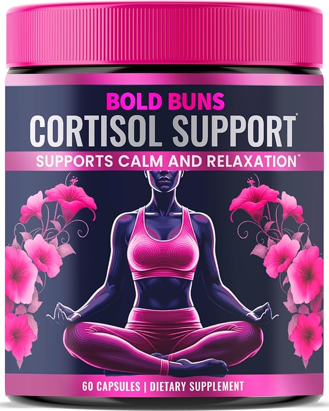 Cortisol Support for Women - Stress & Mood Balance Supplement with Sensoril® Ashwagandha, Magnolia Bark, L-Theanine & Phosphatidylserine - Supports Calm, Focus & Sleep Quality (60 Vegan Capsules)