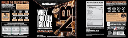 NutraBio 100% Whey Protein Isolate Protein Powder, 25g Protein with Complete Amino Acid Profile, Non-GMO, Soy & Gluten Free, Low Carb, Low Calorie Whey Protein Powder, Chocolate Peanut Butter, 5 Lbs