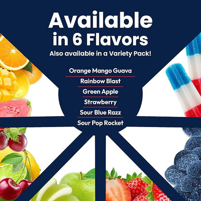 SaltStick Energy Gummies with Electrolytes, Orange Mango Guava Flavor, Easy to Chew Electrolyte Gummy, 10 Packs, 80 Gummies