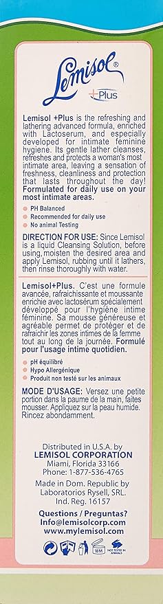 Lemisol Plus Feminine Wash 16 oz (Pack of 3)