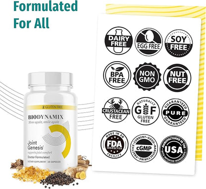 Joint Genesis, Joint Support Formula, Promotes Joint Function, Comfort, and Flexibility, 30-Day Supply, 6 Pack