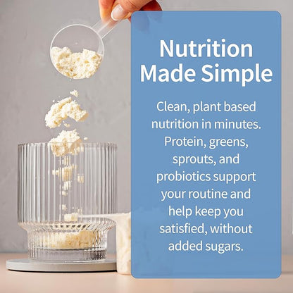 Garden of Life Meal Replacement Shakes, Raw Organic, Vanilla Protein Powder with Plant Based Pea Protein, Sprouts, Greens, Probiotics, Dairy Free 14 Servings