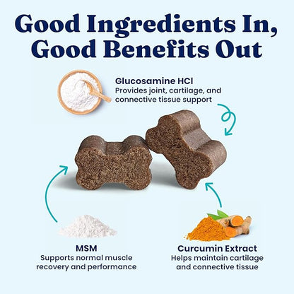 Solid Gold Hip and Joint Supplement for Dogs - Glucosamine Chondroitin MSM for Advanced Joint & Mobility Support - Omega 3 Fish Oil Antioxidant & Immune Health Support