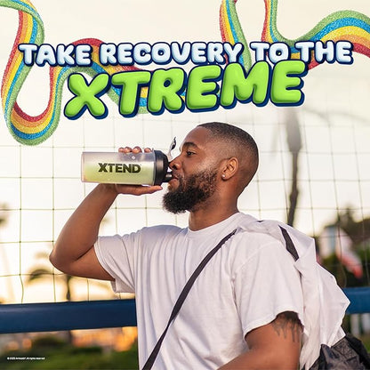 Xtend Original BCAA Powder, 7g BCAAs and 2.5g L-Glutamine for Muscle Recovery, Hydration, and Lean Muscle, Sugar Free Intra and Post Workout Drink, Airheads Xtreme Rainbow Berry, 30 Servings