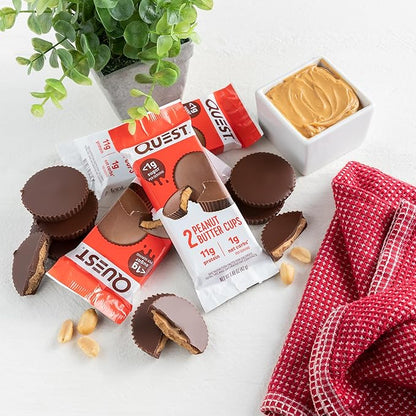 Quest Nutrition Peanut Butter Cups, 11g Protein, 1g Sugar, Low Carb, Gluten Free, Keto Friendly, 4 Count