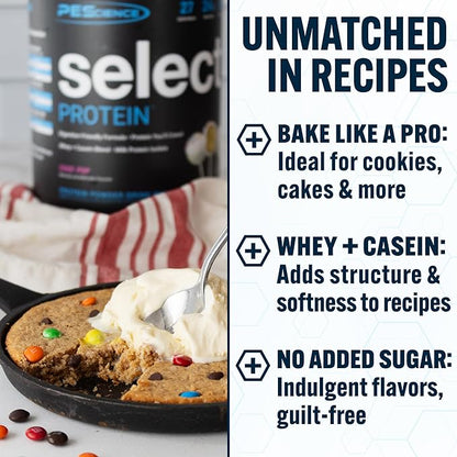 PEScience Select Protein Powder, Whey and Casein Blend, Lean Protein Powder for Women and Men, Low Calorie, Low Carb, Keto Friendly, Gluten Free, Cake Pop - 55 Servings