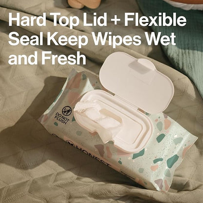 The Honest Company Unscented Wipes Over 99% Water Compostable Plant-Based Baby Hypoallergenic for Sensitive Skin EWG Verified Geo Mood 648 Count