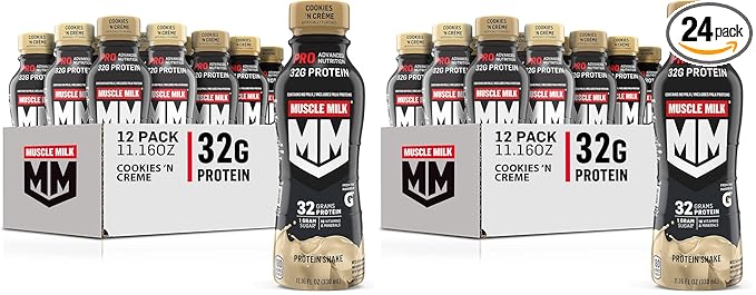 Muscle Milk Pro Series Shake,Cookies 'n Creme,11.16 Fl Oz Bottles,(Pack of 24)