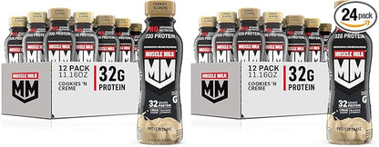 Muscle Milk Pro Series Shake,Cookies 'n Creme,11.16 Fl Oz Bottles,(Pack of 24)