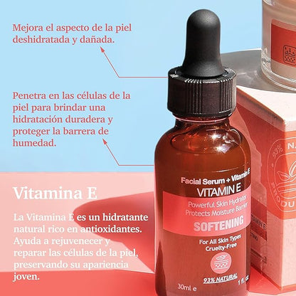 Purifect Softening Vitamin E Facial Serum for Dry Skin - Protects Moisture Barrier, Hydrating & Softening, Antioxidant Support, Enriched with Rose Water, Iris Root & Pear Fruit - 1 fl oz