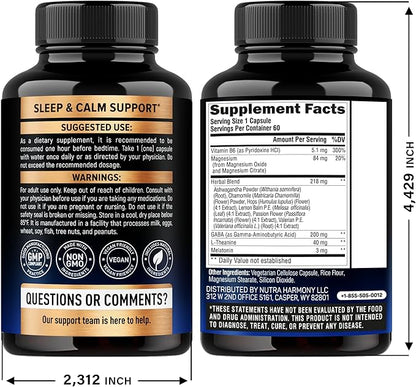 Sleeping Pills for Adults 550mg - Melatonin 3mg | Valerian Root for Sleep | L-Theanine | Magnesium - Natural Sleep Aid Supplement - Non-Habit Forming Rest Support - Made in USA - 1/day, 2 Month Supply
