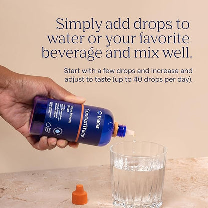 Trace Minerals ConcenTrace Trace Mineral Drops | Supports Energy, Digestion, Bone Health & Hydration, 70+ Ionic w/Magnesium, Chloride & Potassium | Keto, Vegan & Non-GMO | 6 Servings