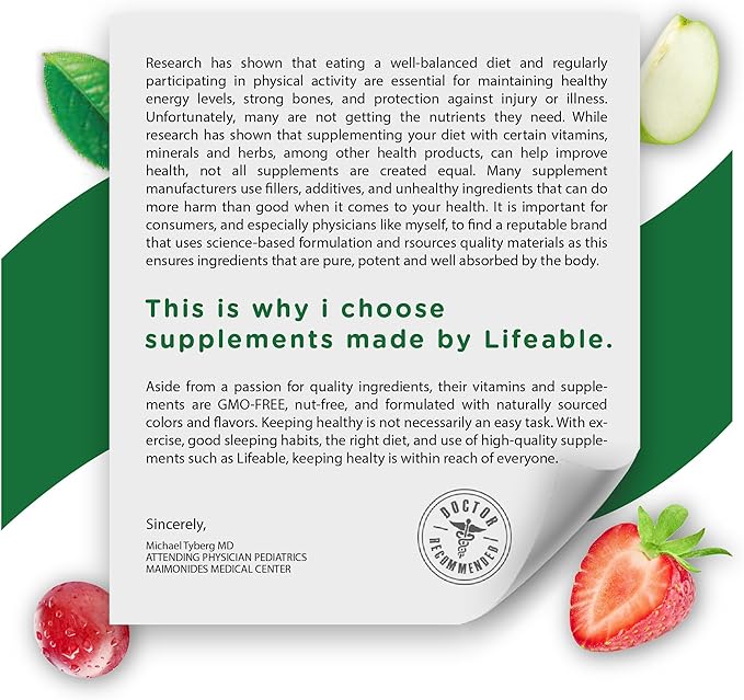Lifeable Lutein and Zeaxanthin Gummies | Great Tasting Lutein and Zeaxanthin Supplements for Eyes | Vegan and Non GMO Eye Health Gummies | 60 Count