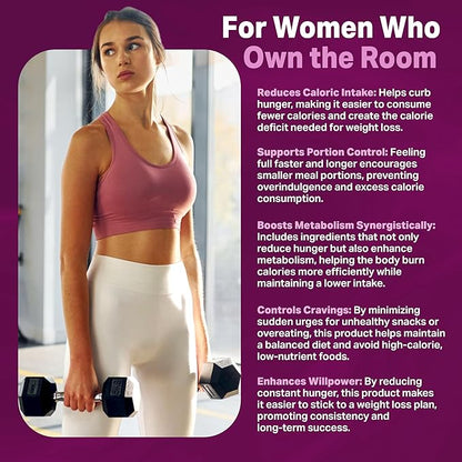 GLP-1 Fat Loss Ultra - Weight Loss Pills, Appetite Suppressant & Fat Burner for Women | Supports Healthy Pathways Associated with GLP-1 Activity | 3rd Party Tested Supplement - 60 Capsules for Adults