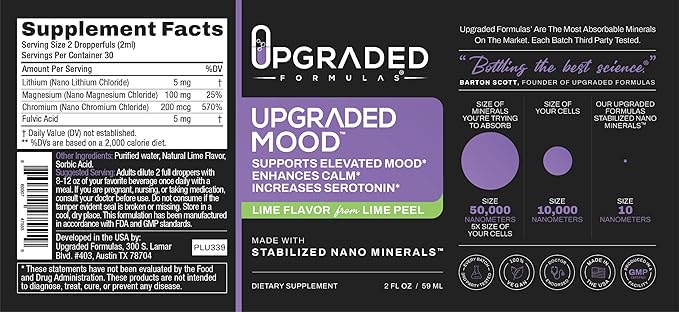 Upgraded Formulas Mood Support Supplement - Feel Calm and Uplifted All Throughout The Day, 2 fl oz