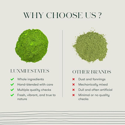 Luxmi Estates Vanilla Matcha with Priobiotics (50 g) Organic Matcha Tea, Rich in Antioxidants, Tea for Relaxing