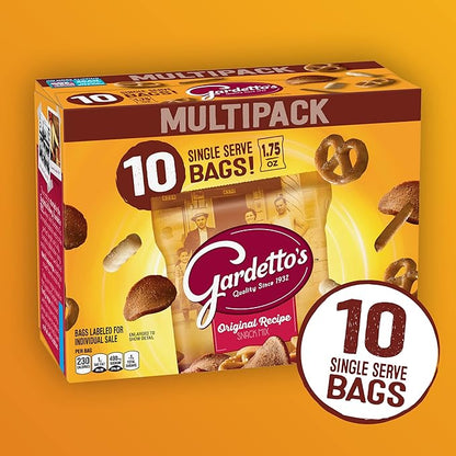 Gardetto's Original Recipe Snack Mix, Crunchy Breadsticks, Pretzels & Roasted Rye Chips, Kosher Snacks Multipack Single Serve Bags Individually Wrapped Party & Family Pack-17.5oz Bulk Box (Pack of 20)