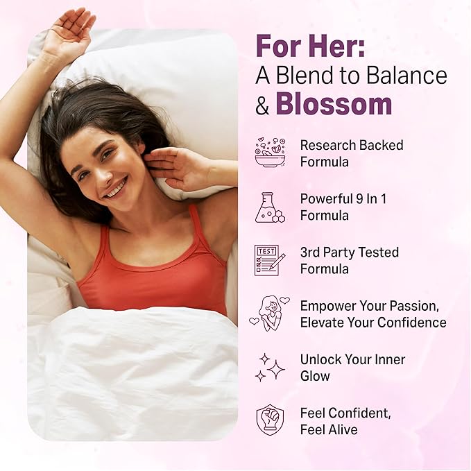 Libido for HER - Libido Booster for Women to Boost Desire, Intimacy, Lust - 3rd Party Tested Supplement to Support Women's Health, Energy Assist | 3rd Party Tested Supplement - 60 Capsules