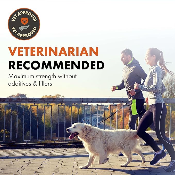 Alpha Dog Nutrition Free Range Dog Hip & Joint Supplement Powder with Glucosamine, Chondroitin, MSM - Hip & Joint Support for All Breeds