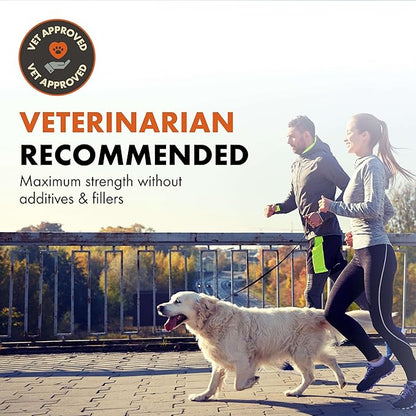 Alpha Dog Nutrition Free Range Dog Hip & Joint Supplement Powder with Glucosamine, Chondroitin, MSM - Hip & Joint Support for All Breeds