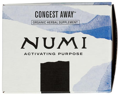 Numi Organic Congest Away Herbal Tea – 16 Herbal Tea Bags – Caffeine Free Cooling Blend with Fennel Peppermint Ginger Cinnamon & Licorice for Soothing Respiratory Comfort