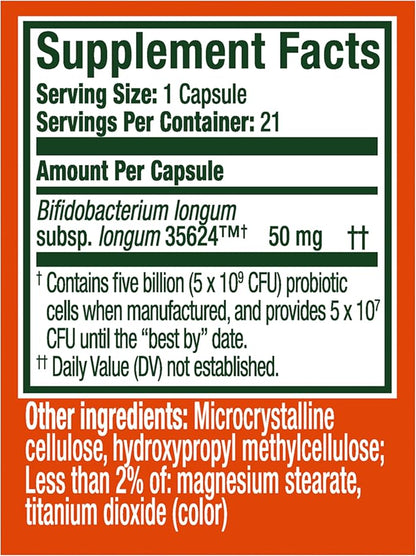 Align Probiotic Extra Strength, Probiotics for Women and Men, #1 Doctor Recommended Brand‡, 5X More Good Bacteria to Help Support a Healthy Digestive System*, 21 Capsules