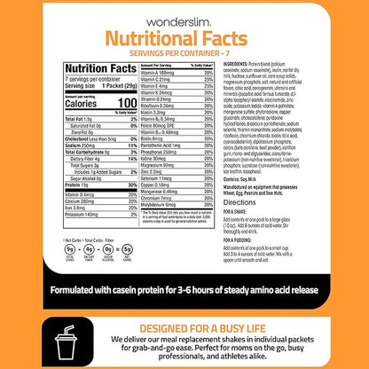 WonderSlim Meal Replacement Shake, Orange Creamsicle, 15g Protein, 25 Vitamins & Minerals, Gluten Free, Low Carb (7ct)