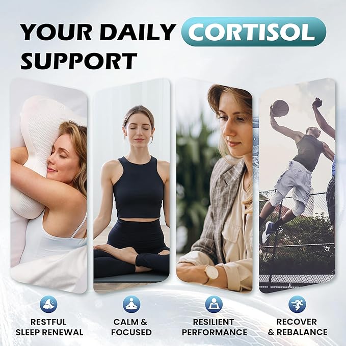 Cortisol Supplements for Women & Men, 18 in 1 Stress & Mood Support Drops with Magnesium 480mg, GABA, Ashwagandha, L-Theanine & Phosphatidylserine, for Relaxation & Sleep, Lemon Raspberry Flavor 60mL