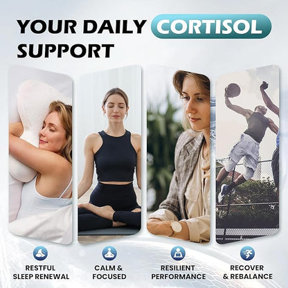 Cortisol Supplements for Women & Men, 18 in 1 Stress & Mood Support Drops with Magnesium 480mg, GABA, Ashwagandha, L-Theanine & Phosphatidylserine, for Relaxation & Sleep, Lemon Raspberry Flavor 60mL