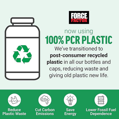 Force Factor Collagen Boosting Superfoods, Vegan Collagen Booster with Hyaluronic Acid, Biotin, Bamboo, Amino Acids & Vitamins for Hair, Skin, and Nails, Strengthener and Skin Supplement, 60 Capsules
