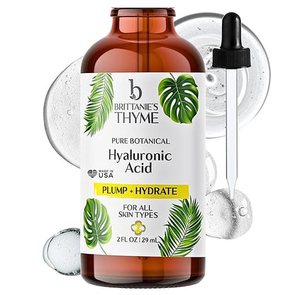 Brittanie’s Beauty Pure 100% Hyaluronic Acid Serum – Intense Hydration & Plumping Formula | Anti-Aging Serum for Fine Lines & Wrinkles | Deep Moisture for Dry, Sensitive & Mature Skin | Made in USA