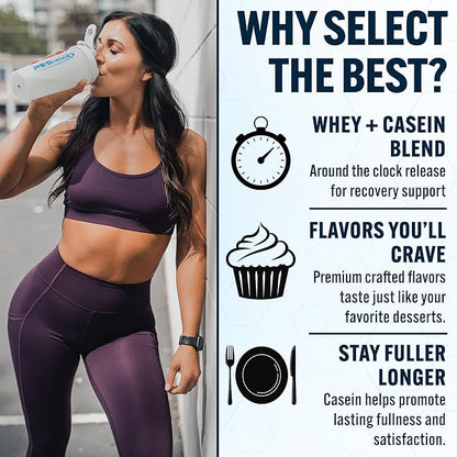 PEScience Select Protein Powder, Whey and Casein Blend, Lean Protein Powder for Women and Men, Low Calorie, Low Carb, Keto Friendly, Gluten Free, Cake Pop - 27 Servings