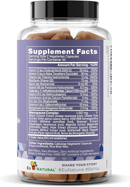Staying Cool Menopause Supplements for Women – Hormonal Hot Flash Relief, Weight Support, & Night Sweats – Vitex Chaste Tree & Black Cohosh – 60 Vegetarian Soft Capsules