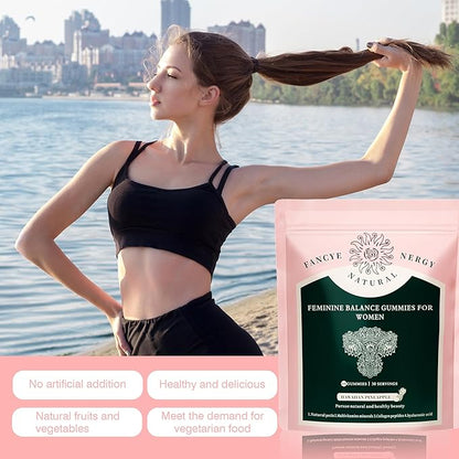 Premium Feminine Balance Gummies for Women - Hawaiian Pineapple Gummies for Women ph, Support Probiotic - Immune Health - Gluten-Free with Vegetarian Friendly - Vitamin C - 60 Count