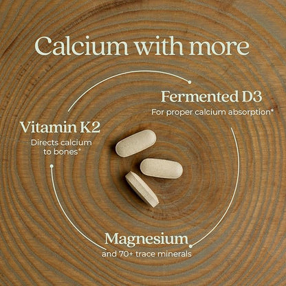 New Chapter Calcium Supplement - Bone Strength Plant-Based USDA Organic Calcium with Magnesium, Vitamin D3+K2, for Bone Health & Joint Mobility, Heart Support, 905 mg dose - 180 Slim Tablets