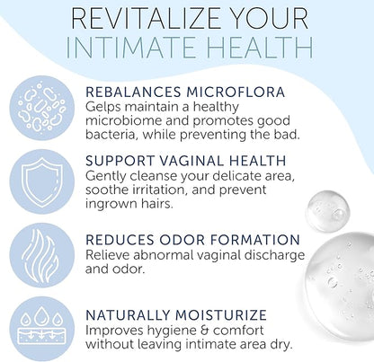 Feminine Wash | pH Balance for Women | Probiotics for Women | Daily Cleanser for Yeast Infection Treatment, Odor, Irritation Relief, Moisturizing | Intimate Feminine Wash for Bacterial Vaginosis