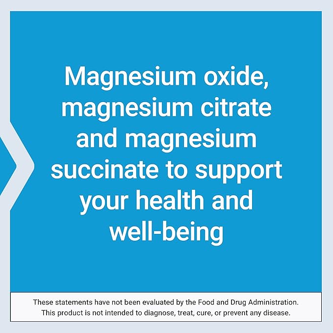 Life Extension Magnesium Caps, 500 mg, Magnesium Succinate, Heart Health, Healthy Bones, Metabolism Support - Pack of Two - 2 x 100 Vegetarian Capsules