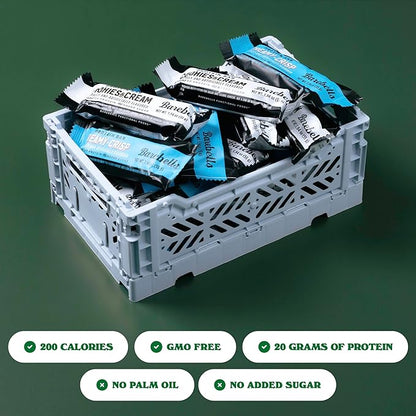 Barebells Protein Bars Combo Pack – 12 Creamy Crisp & 12 Cookies & Cream (24 bars total) – High Protein Snacks with 20g Protein & No Added Sugar – On-the-Go Breakfast or Post-Workout Treat