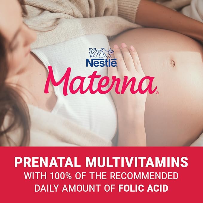 NESTLÉ Materna Prenatal Multivitamin with DHA Supplement | Folic Acid | 60 tablets + 60 DHA soft gels