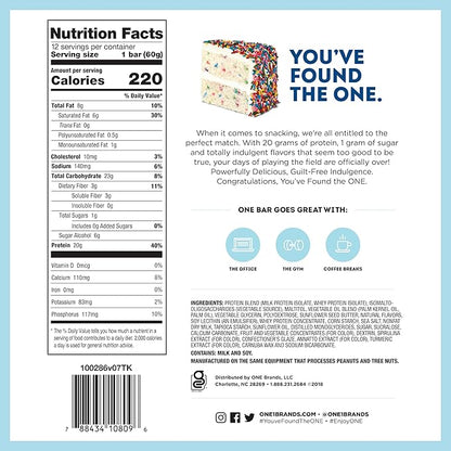 ONE Protein Bars, Best Sellers Variety Pack, Gluten Free Protein Bars with 20g Protein and 1g Sugar, Pantry Staples, 2.12 oz (12 Count)