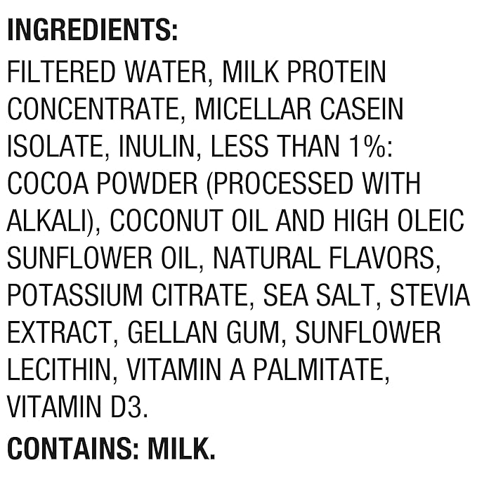 Oikos Protein Shake, Chocolate, 30g High Protein Drinks, Shelf Stable, Ready to Drink, 5g Prebiotic Fiber, 12 fl oz Bottle, 12 Count