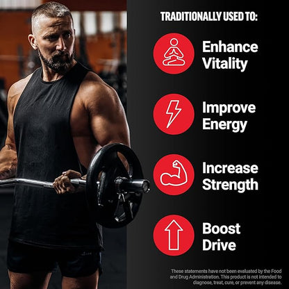 Force Factor Black Maca Gummies for Men & Women, Boost Energy, Strength, Drive & Vitality, BioPerine & Selenium for Superior Absorption, Peruvian Black Maca Root Extract, Passion Berry, 60 Gummies