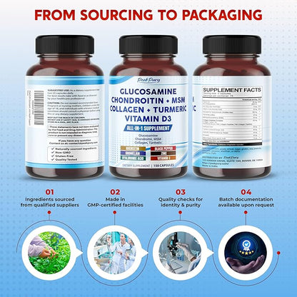 Glucosamine Chondroitin MSM Collagen Turmeric - Joint Health Support