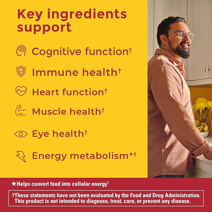 Nature Made Advanced Multivitamin Gummies for Him with Magnesium Citrate,Calcium & All 8 B Vitamins,Multivitamin for Men,90 Gummies,30 Day Supply,(Pack of 2)