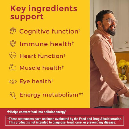 Nature Made Advanced Multivitamin Gummies for Him with Magnesium Citrate,Calcium & All 8 B Vitamins,Multivitamin for Men,90 Gummies,30 Day Supply,(Pack of 2)