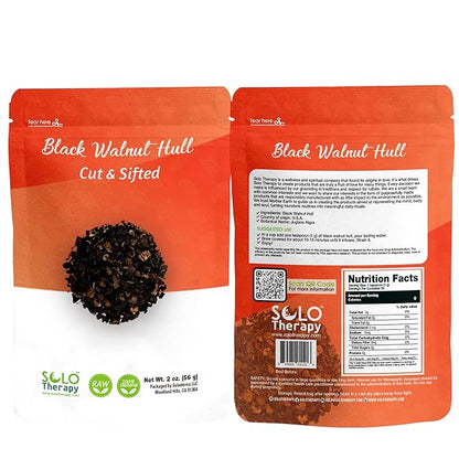 Black Walnut Hull Tea Cut and Sifted - 56 grams - Juglans nigra Herbal Tea - Resealable Bag - 56 grams - Premium Quality (Black Walnut Hull)