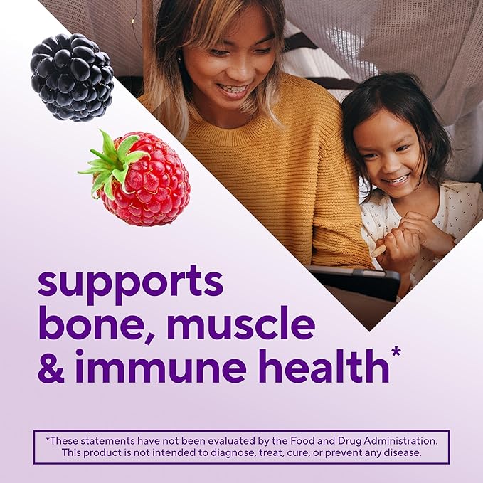 Vitafusion Vitamin D3 Gummies,Bone and Immune Support,Peach,BlackBerry,Strawberry Flavored,50 mcg D3 Gummy Vitamin Supplement,75 Day Supply,150 Count (Pack of 2)