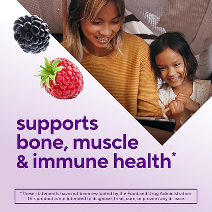 Vitafusion Vitamin D3 Gummies,Bone and Immune Support,Peach,BlackBerry,Strawberry Flavored,50 mcg D3 Gummy Vitamin Supplement,75 Day Supply,150 Count (Pack of 2)