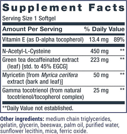 Life Extension GEROPROTECT® Ageless Cell™, Cellular Health, Healthy Aging, Vitamin E, N-Acetyl-L-cysteine, Green Tea Extract, myricetin, Gluten Free, Non-GMO, 30 softgels